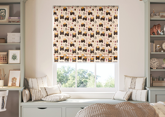 Bear Necessities, Rosewood - Roman Blind - Image 3